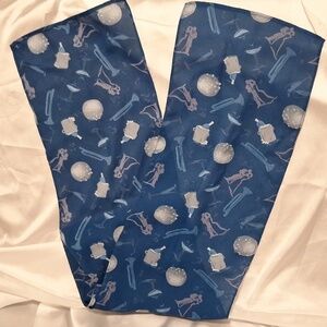 Scarf Teal Ballroom theme 51"×7.5" euc